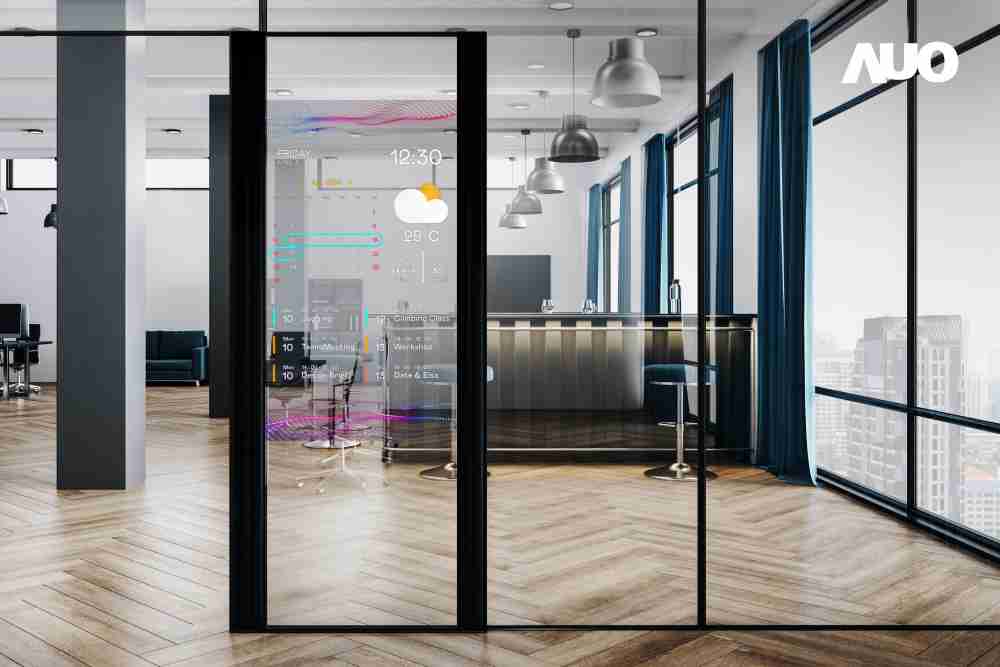 60吋Micro LED透明窗屏显示器，，，可依需求调整并延伸应用于不同场域，，包括汽车侧窗或家庭玄关、、、、智慧橱窗、、商业展示等面向，，，，提供丰富的信息娱乐内容